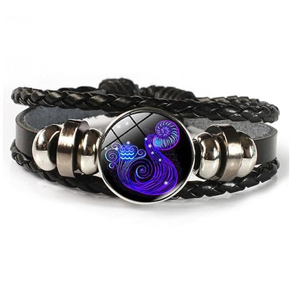 Guardian Bracelet Black Leather Bracelet Adjustable
