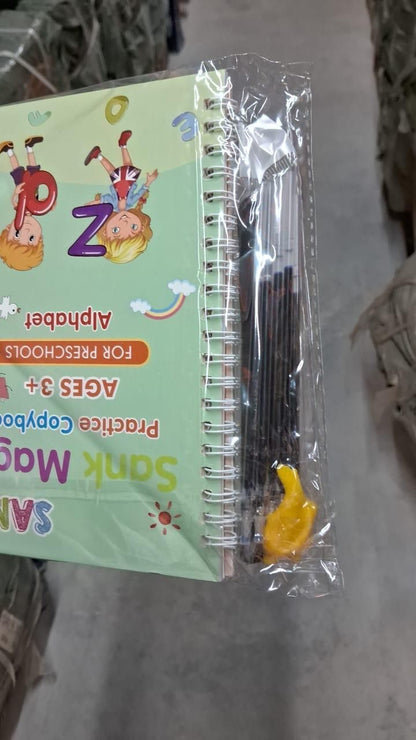 Magic Practice Copybook (4 BOOKS,1 PEN,1 GRIP,10 REFILL)