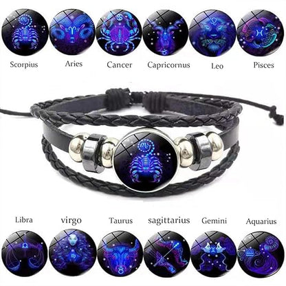 Guardian Bracelet Black Leather Bracelet Adjustable